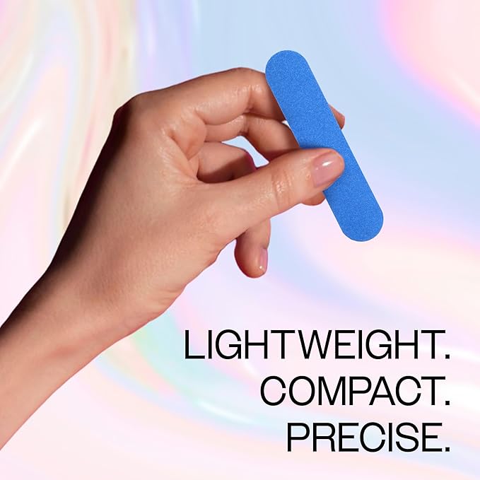 25PCS Mini Size PANA Professional Double Sided Nail Files - Blue, 180/240 Grit - Emery Board Nail Buffering File Manicure Pedicure Nail Polisher Washable