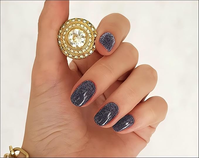 Gloss Nail Strips|Uv Free|22 Pcs,Gel Nail Stickers|Long Lasting Two Weeks and Easy to Apply&Remove|Laser Spot