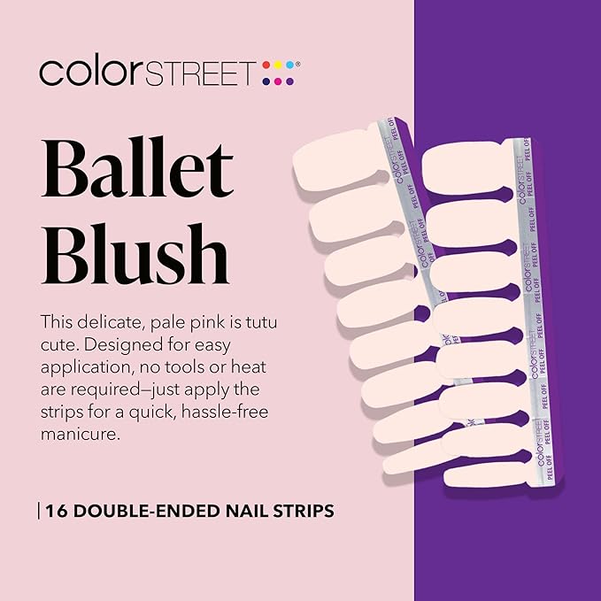 Color Street Ballet Blush Nail Strips