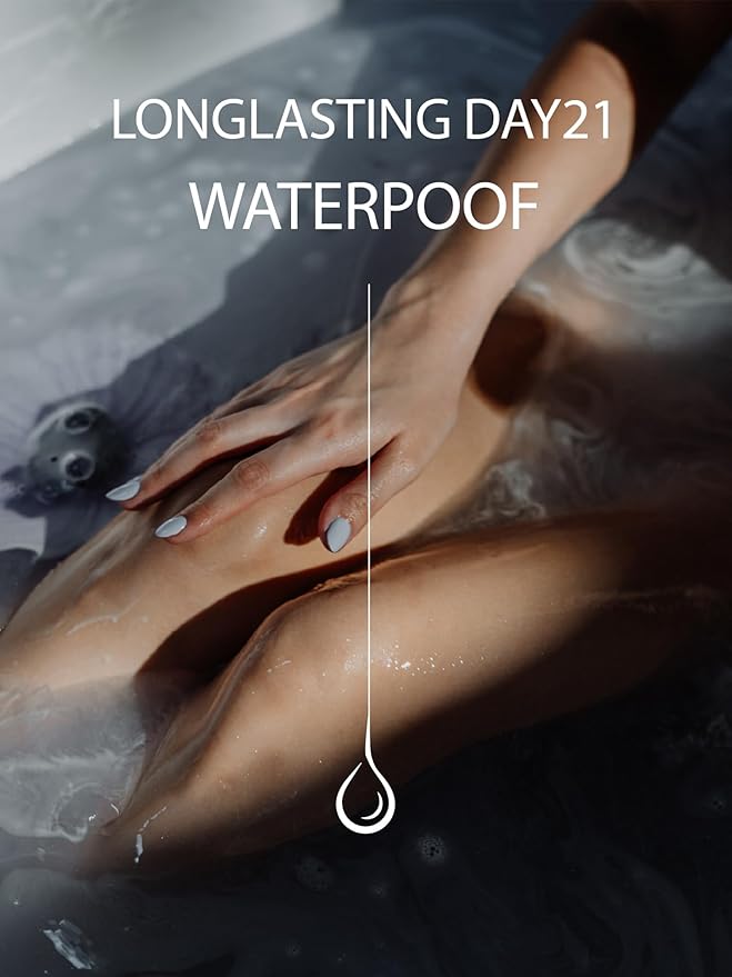 Pre Cured Gel Nail Strips - 44PCS Salon Quality Gel Nail Stickers - Long Lasting Polish Wraps for Women no UV Light Needed Easy Apply& Remove (Dreamy Blue）