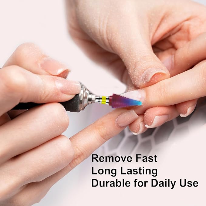 3/32" 2PCS Clean Umberllas Bits Extra Fine Grit Carbide Cuticle Cleaner Bit for Electric Nail Drills – Professional Manicure Tool for Nail Salons and Home Use (XF Grit. Purple)