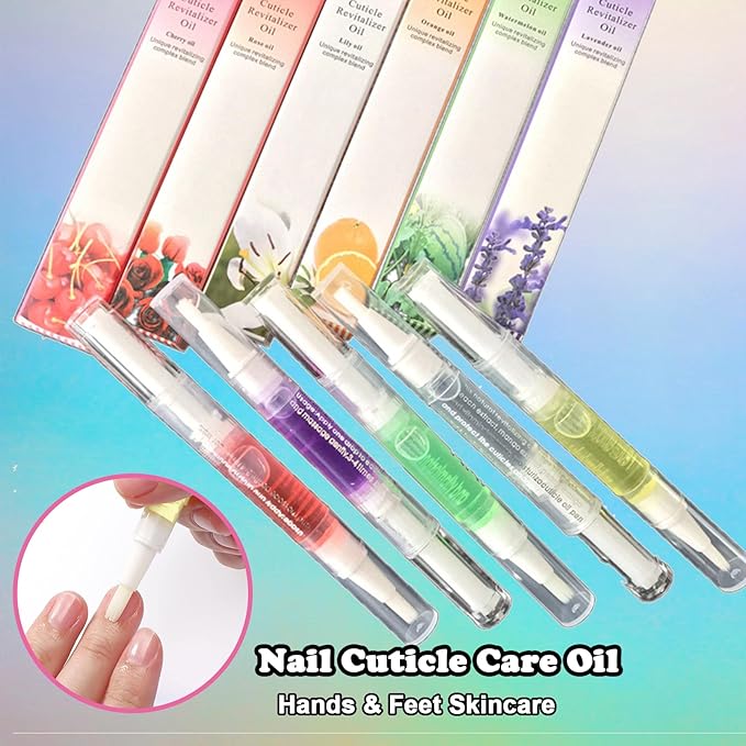 10 PCS Cuticle Oil Pen,Nail Oil Cuticle Pens for Nails Moist and Treatment,10 Fruit Plant Fragrance Cuticle Repair Oil Pen for Nail Care,Nail Cuticle Oil Pen Nourishment Polish with Vitamins