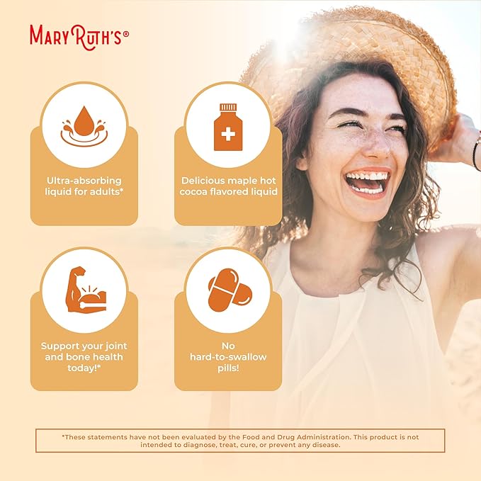 MaryRuth Organics Collagen Booster Liposomal | Sugar Free | Liquid Collagen Booster with VIT C, E, Zinc,Copper&Silica | Skin Care&Joint Support Supplement | Vegan | Non-GMO | Gluten Free | 14 Serving