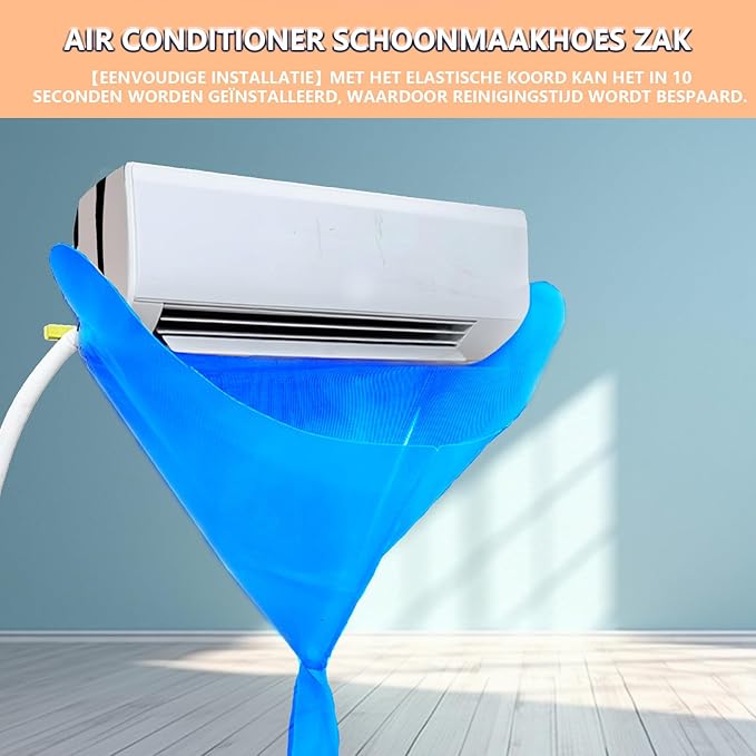 Ac Cleaning Kit, Air Conditioner Cleaning Kit, Ac Cleaning Bag, HVAC Cleaning Kit, Ac Cleaning Cover Bag, Large Size, Integrated Design for Easy Cleaning (Blue)