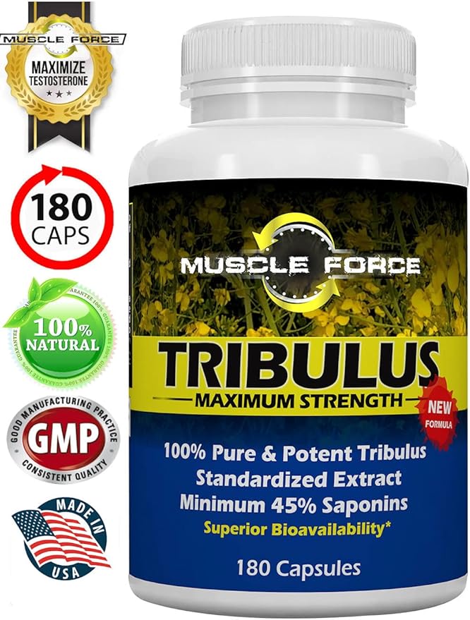 Herbal Nutrition Tribulus Terrestris, Bulgarian, 1500mg 45% Saponins, Lecithin for Better Update, 180 Capsules, One Bottle…