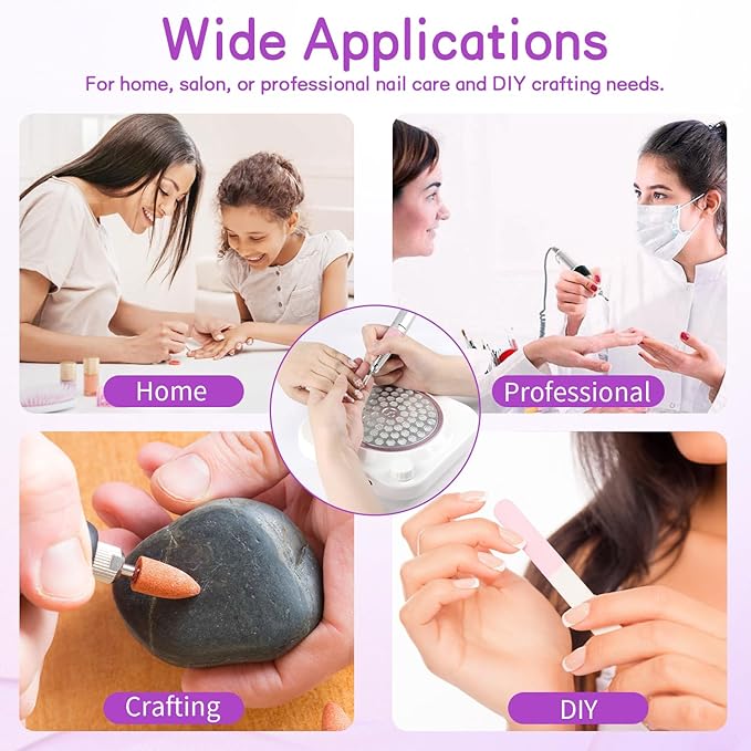 Cofashion Nail Dust Collector Vacuum with Adjustable Speed Rotary 48w Powerful Dust Collector Nails with Filter Electric Dust Suction Machine for Manicure