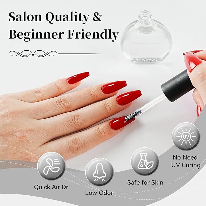 16.5ml Top Coat Clear Nail Polish, Quick Dry High Gloss Shine Large Volume Top Coat, Long Wear and Scratch Resistant for Women Salon DIY Nail Art