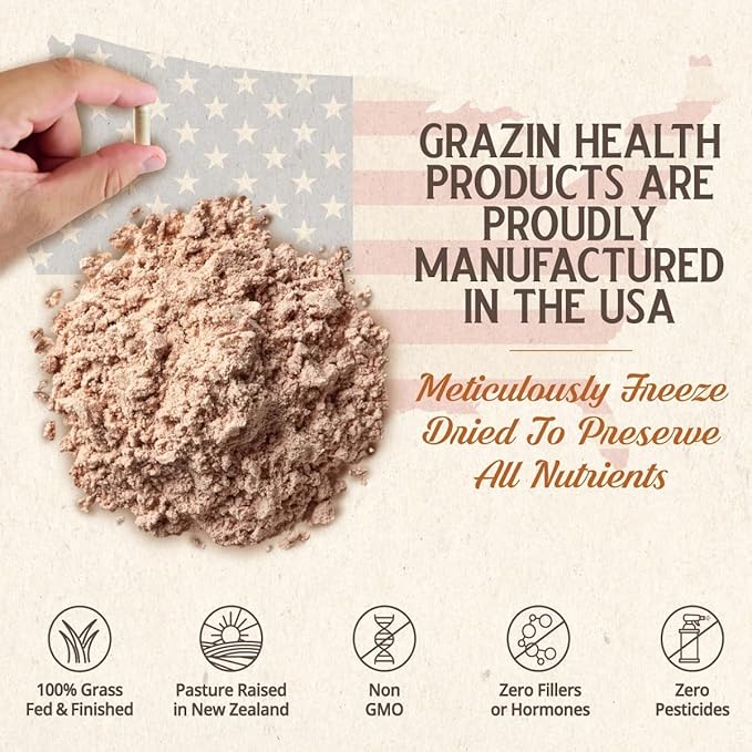 Her Power Female Enhancement Capsules 2900mg Per Serving (180 Count) | Freeze-Dried Female Reproductive Tissue, Liver, Kidney & Bone Marrow | 100% Grass-Fed New Zealand Sourced