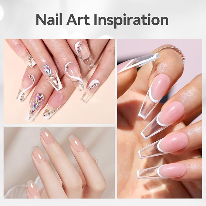 BORN PRETTY Builder Gel for Nails,8-in-1 Clear Builder Nail Gel for Nail Apex and Gel Extension Strengthener,Nail GLue Gel Hard Gel Base Rhinestone Nail Glue Gel in a Bottle 15ml