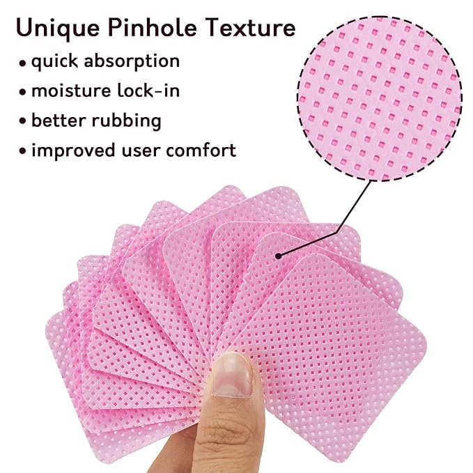 Pink Lint Free Nail Wipes- 2000PCS Super Absorbent Nail Polish Remover Pads- Disposable Lint Free Wipes for Nail Polish Removal, lash Extensions Application, Nail Care