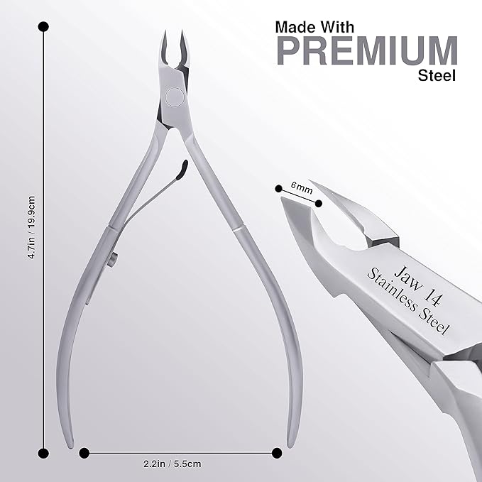 UM Supplies Cuticle Trimmer | Hangnail Remover | Extremely Sharp | Professional Cuticle Nippers | Stainless Steel | Cuticle clippers | Pedicure Manicure Tool I Jaw 16 (6mm)