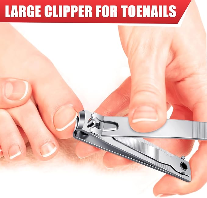 DRMODE Finger Nail Clippers Adult - Christmas Stocking Stuffers 8 Pack Nail Clippers Bulk for Men Women Sharp Travel Toenail Clippers and Fingernail Clipper Set Curved Cutter Trimmer with Nail File