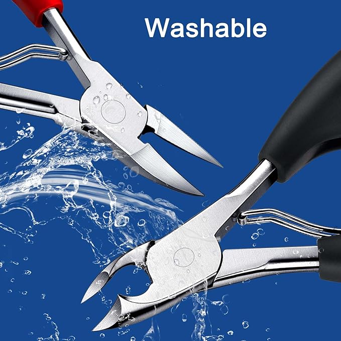 Toenail Clippers, Nail Clipper for Seniors Thick Toenails, Ingrown Heavy Duty Nail Clippers, Extra Large Professional Adult Toe Nail Clipper Sets with Long Handle