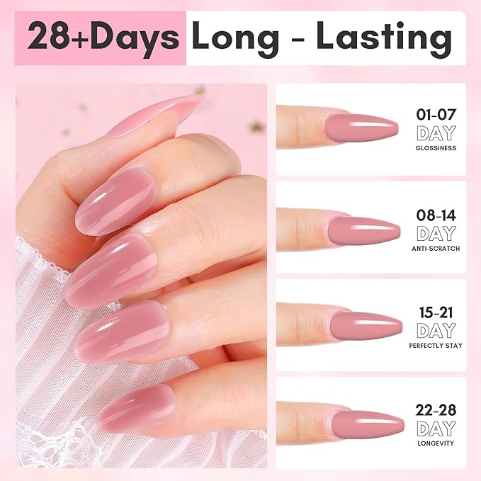 Makartt Poly Nail Gel Hema-Free 50ML Builder, Elegant Colored for Extension Strengthener 3D Diy,Resistent Hard Gel, Large Capacity Manicure Design Home Salon-Mauve Pink
