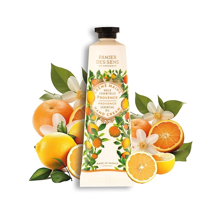 Panier des Sens - Small Hand Cream for Dry Cracked Hands - Provence Mini Hand Lotion for Dry Skin - With Shea Butter and Olive Oil - Hand Care 97% Natural Ingredients - Travel Size 1 floz
