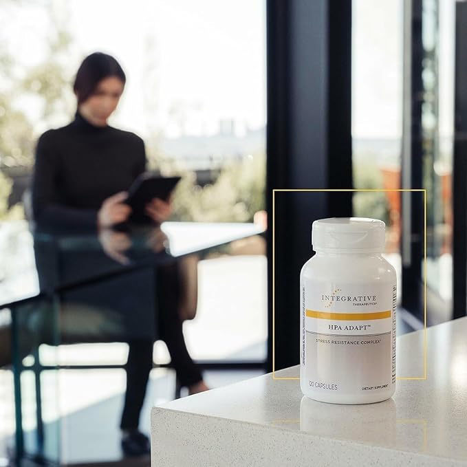 Integrative Therapeutics HPA Adapt - Adaptogenic Supplement for Stress Support* - Includes Ashwagandha, Rhodiola & Other Adaptogenic Herbs* - Vegan, Dairy-Free & Gluten-Free - 120 Capsules