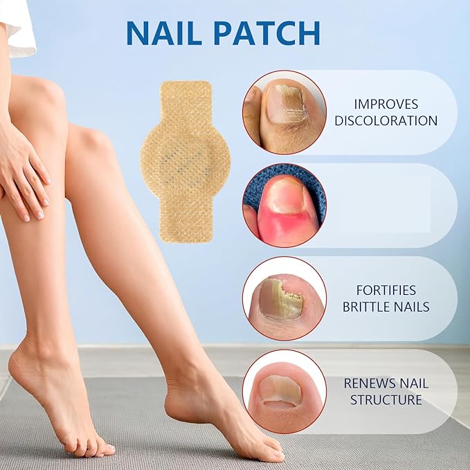 Toenail Extra Strength Nighttime Renewal Nail Patches, 21 Patch, Overnight Repair for Nail, 8-Hour Repair Appearance