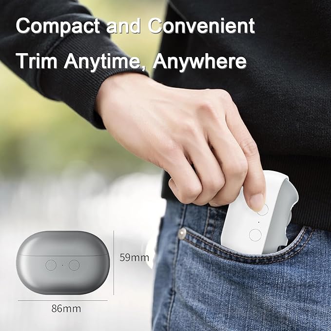 Fanyil Easyclip Smart Nail Clipper, 2025 Upgraded 3-in-1 Automatic Nail Trimmer with LED Light and Clip Storage, Safer for Infants, The Elderly, and Adults (Grey)