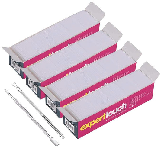 1300 pcs Lint Free Nail Art Gel Polish Remover Cotton Pad Nail Wipe With 2 Pcs Cuticle Double Head Pusher Remover Tool…
