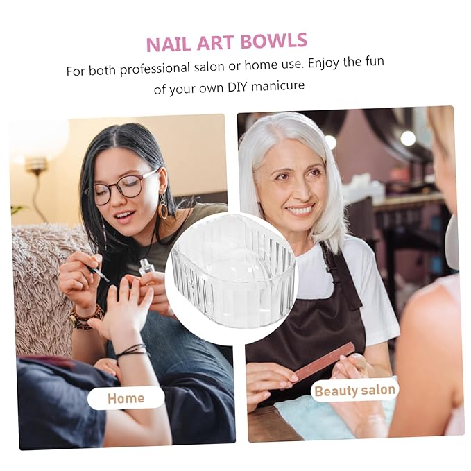 SAFIGLE Manicure Bowl Set Nail Soak off Basin Soften Cuticles Nail Tips Soaking Bowl Artistic