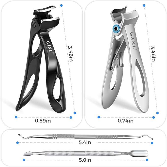 Toenail Clippers for Thick Nails, 2025 Stocking Stuffers Gifts for Men Nail Clippers with Wide Jaw Opening, Heavy Duty Large Finger Nail Clippers