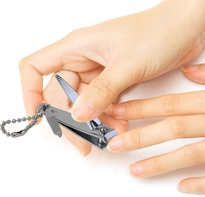 (6 Pack) Toe Nail Clippers Toenail Clippers and Fingernail Clipper Set, Premium Stainless Steel Ultra Sharp Sturdy Curved Edge Cutter Trimmer Finger Nail Clip for Adults Men Women Nail Cleaner