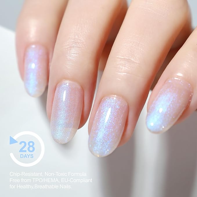 Hema Free Builder Base Gel, Shimer Mermaid Building Gel for Nails, Shine Boosting Long Lasting Strengthening Nails Thickening & Repair for Beginner