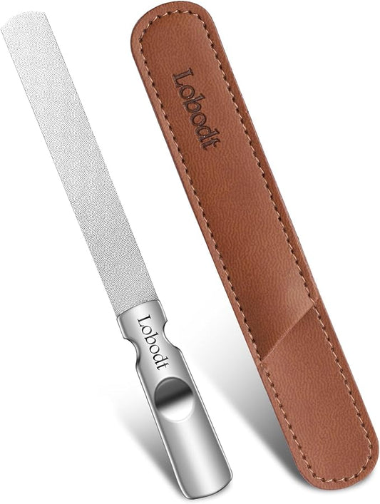 Stainless Steel Double-Sided Nail Art File - Mini Travel Nail File Suitable for Both Men and Women