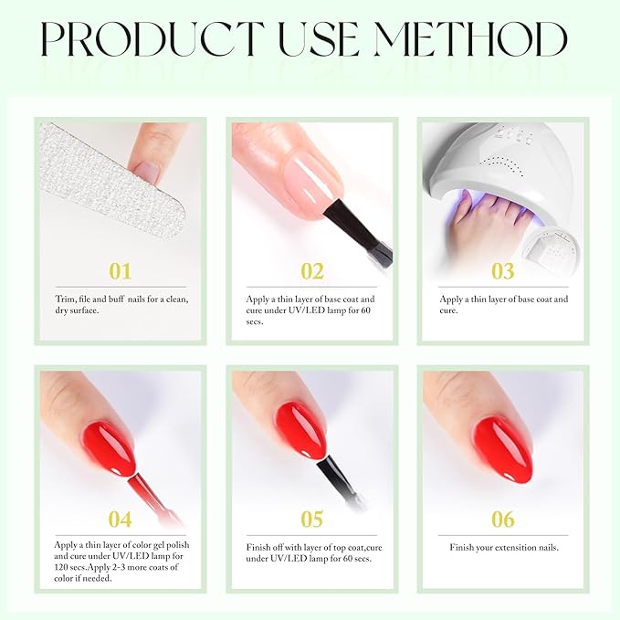 Double Rhythm 15ML Gel Nail Polish Pure Sheer Same Color Same Bottle Soak Off Gel Polish Art Manicure Salon DIY at Home for Women (Hot Pink-A1312)