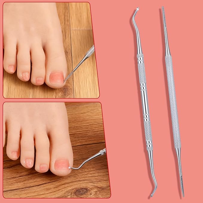 10 Pcs Ingrown Toenail Tool Pedicure Tools for Feet Stainless Steel Ingrown Toenail Clippers Nail File and Lifters Thick and Hard Nails Pedicure Manicure Tools
