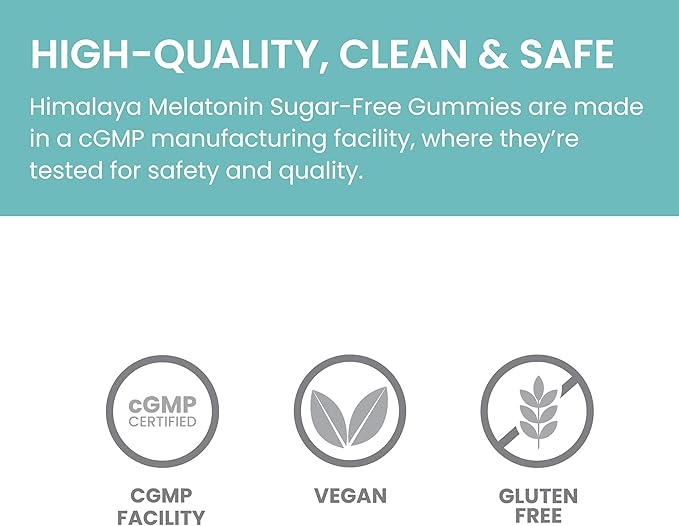 Himalaya Melatonin Sugar-Free Gummies, Supports Restful Sleep, Vegan, Gluten-Free, 3 mg Melatonin, 60 Gummies