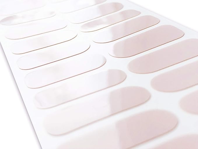 | Nail Polish Strips | 20 Stylish Strips | Brighter, Thicker, Tougher | Includes Cuticle Stick, Nail File, & Nail Wipes (Light Pink)