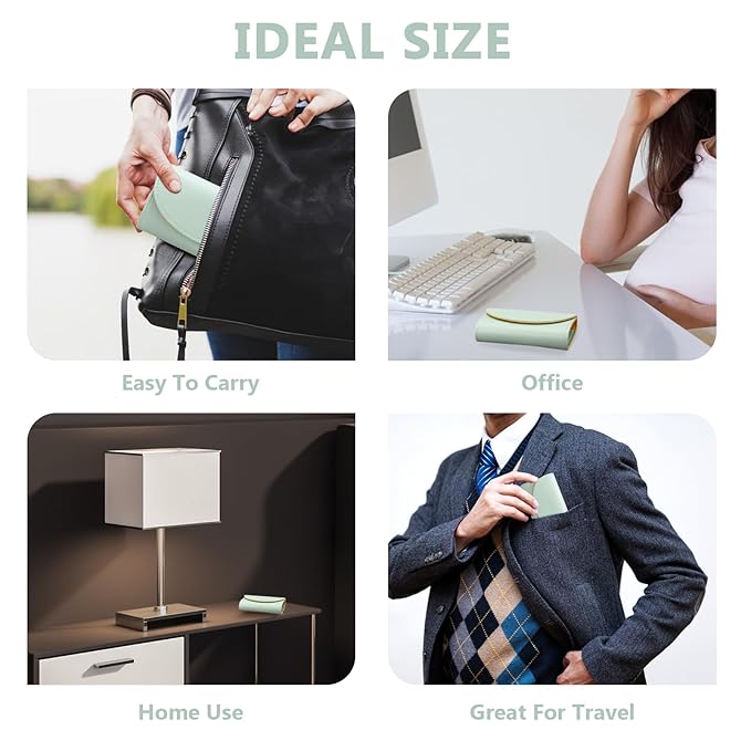 12 Set Manicure Set Bulk Mini Manicure Nail Clipper Kit 7 in 1 Stainless Steel Professional Nail Care Pedicure with Travel Portable Bag Grooming Kits for Christmas Women Men Home(Light Green)