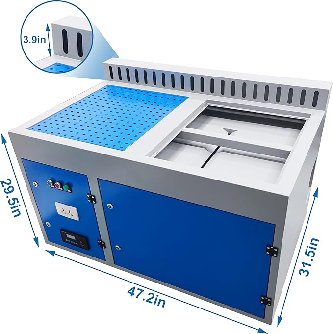 TECHTONGDA Grinding Dust Collection 1.2M Flat Workbench Table Welding Smoke Purifier with Metal Dust Collector for Polishing Welding Dust Removal with Side Suction Plate 220V 2.2KW
