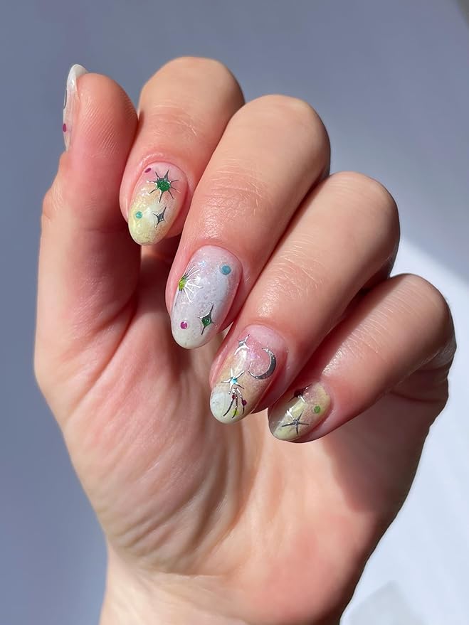 Deco Beauty Sparkle Nail Stickers - Trendy, Long-Lasting Nail Art Decals – Easy DIY Application for Salon-Quality Manicures