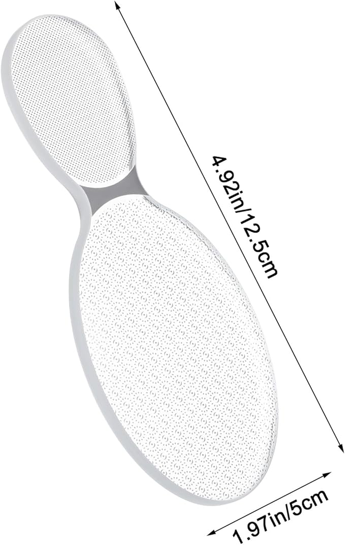 2 Pcs Glass Foot File Glass Nail File Set 8-Shaped Rough Smooth Side Callus Grinding Points Feet Files Foot Care Pedicure Tool Portable Feet Scrubber for Dead Skin Removal Cracking