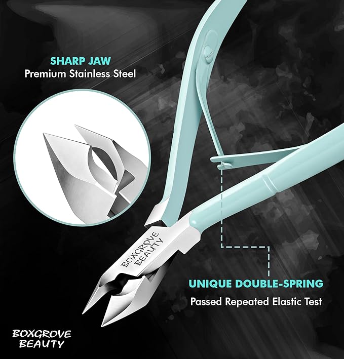 Professional Cuticle Cutter & Pusher Trimmer Manicure Tools with Double Spring– Perfect Nail Care Tool for Manicure & Pedicure Beauty at Home/Spa/Saloon
