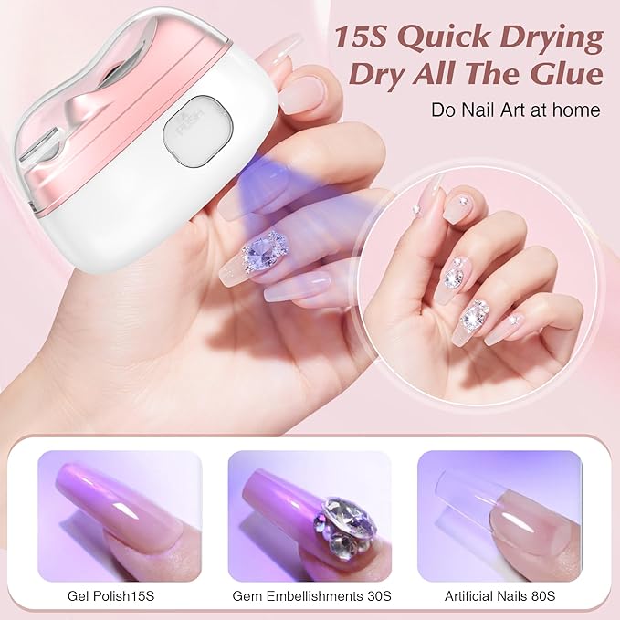 Electronic Nail Clipper 4-in-1 Trimmer with File, Polisher, UV Light & Nail Scraps Storage- Rechargeable Portable Kit for Safe & Precise Nail Care (Not for Thick Nails)