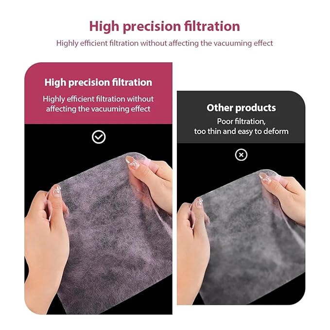 100Pcs Nail Dust Collector Filter Paper Sheets, Nail Dust Collector Filter Paper Disposable, Nail Vacuum Dust Collector Art Vacuum Cleaner Supplies,Nail Supplies Accessories