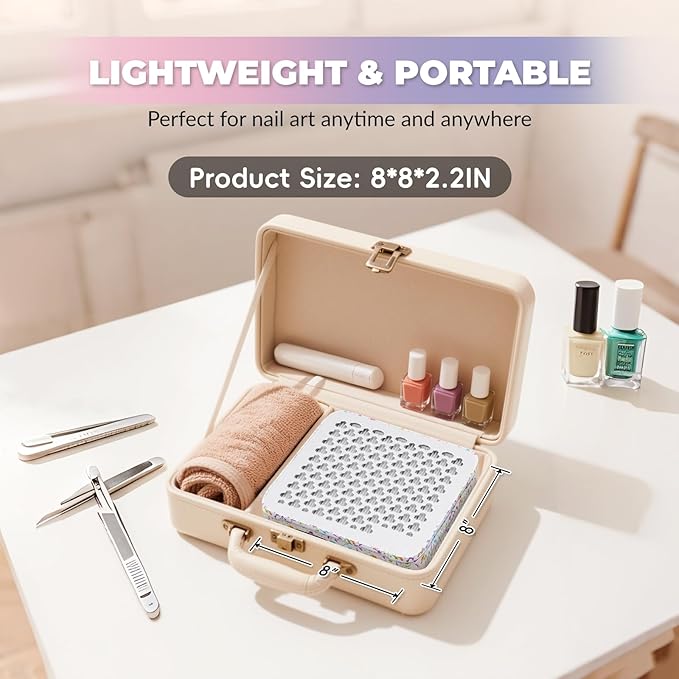 Cordless Nail Dust Collector, 1000PA Professional Dust Collector Nail Tech, Rechargeable Nail Vacuum Dust Collector for Beginner with Reusable Filter, Portable Nail Fan Dust Collector for Home & Salon