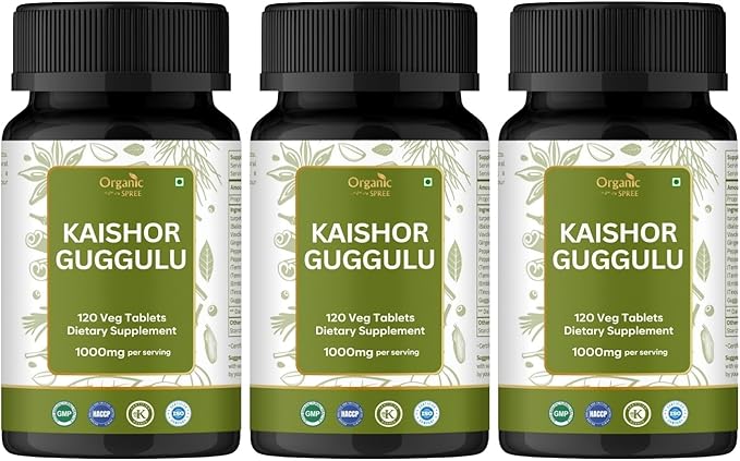 Kaishor Guggulu 120 Tablets - Supports Healthy Joints* - Ayurvedic Formulation - Certified and Vegetarian (3)