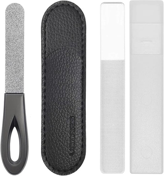 Toenail File for Thick Toenails, 3.6 Inch Finger Nail Files for Natural Nails, Double Sided 180 Diamond Grits Emery Boards, Men Woman Salon Home Travel (1 PACK-BF01)