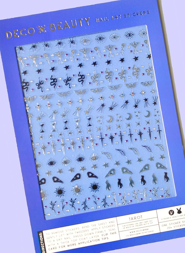Deco Beauty Tarot Nail Stickers - Lightweight & Easy-to-Apply Nail Art with Cute & Trendy Designs - Durable & Long-Lasting Nail Stickers for Women, Ideal for DIY Manicures