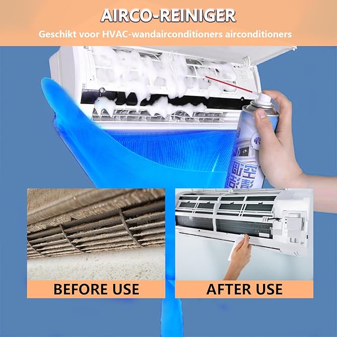 Ac Cleaning Kit, Air Conditioner Cleaning Kit, Ac Cleaning Bag, HVAC Cleaning Kit, Ac Cleaning Cover Bag, Large Size, Integrated Design for Easy Cleaning (Blue)