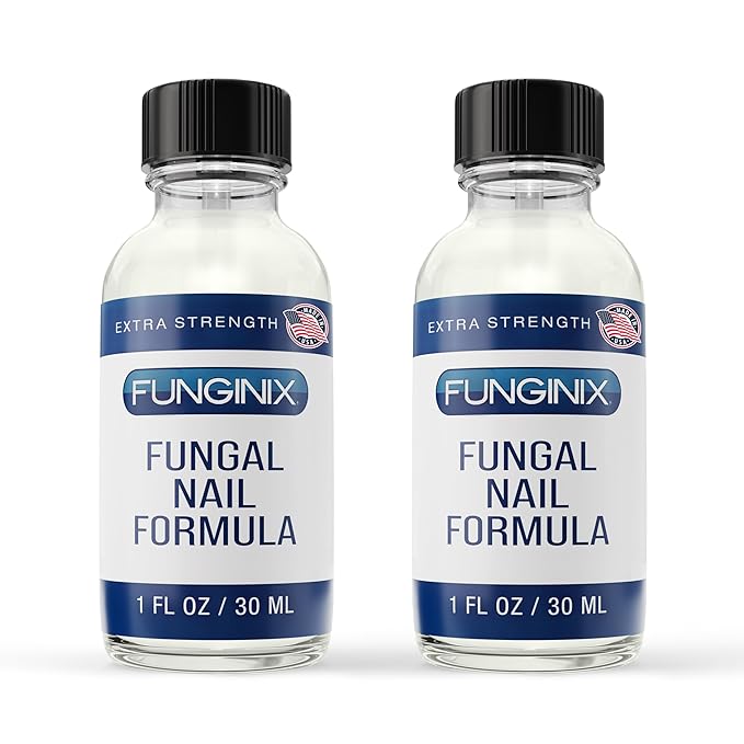 FUNGINIX Toenail Fungus Treatment Extra Strength - Antifungal Nail Treatment With 10% Undecylenic Acid & Tea Tree Oil - Nourished by 15+ Natural Oils & Botanicals- Made in USA(2 Pc,Packaging May Vary)