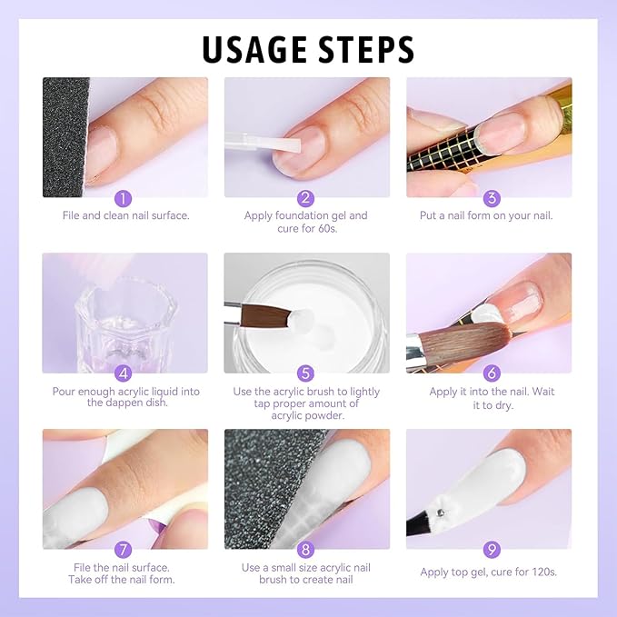 2 Pack 8FL.OZ Acrylic Liquid Monomer, Professional EMA Acrylic Nail Liquid, Non-Yellowing Acrylic Liquid for Acrylic Nail Extension & Carving, DIY Home Nail Salon Use