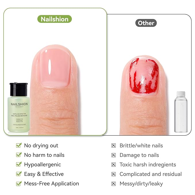 Avocado Nail Polish Remover, Non-Acetone 5s Quick Removal, Professional Remover for All Air-dry Nail Polish, VE Non-Drying Built-in Refillable Pump Bottle, 160ml