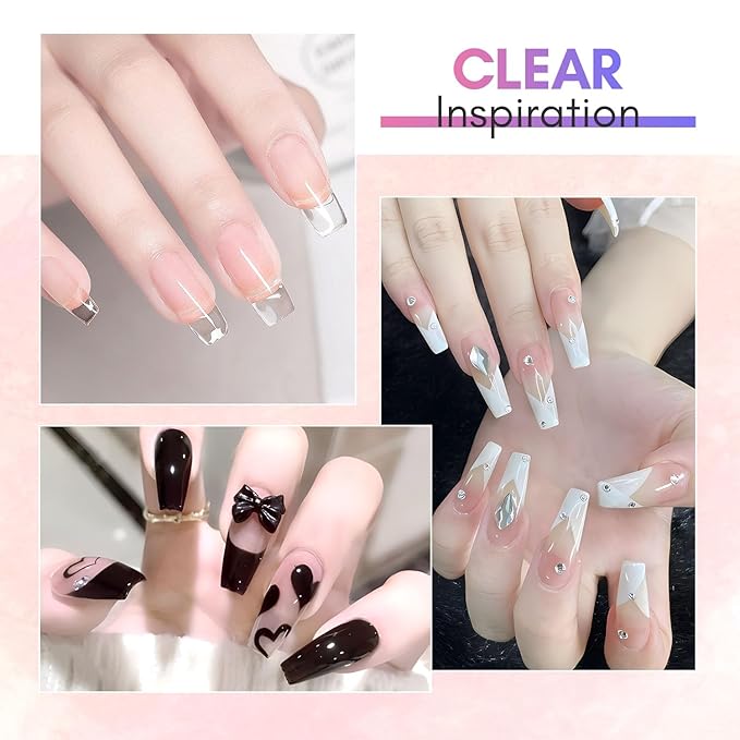 Makartt Poly Nail Gel: Clear 50ML Gel Builder for Natural-Looking Strengthener 3D Molding Gel for Trendy Nail Art-Long-Lasting and Easy to Use Supplies
