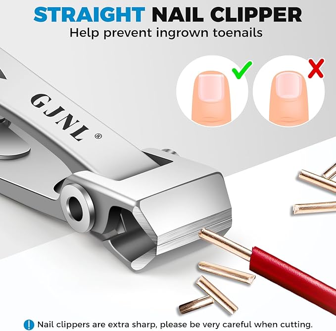 Stocking Stuffers for Men, Toenail Clippers for Seniors Thick Toenails - Nail Clippers for Men & 17mm Wide Open Straight Nail Clippers for Seniors, Christmas Xmas Presents Gifts for Adults