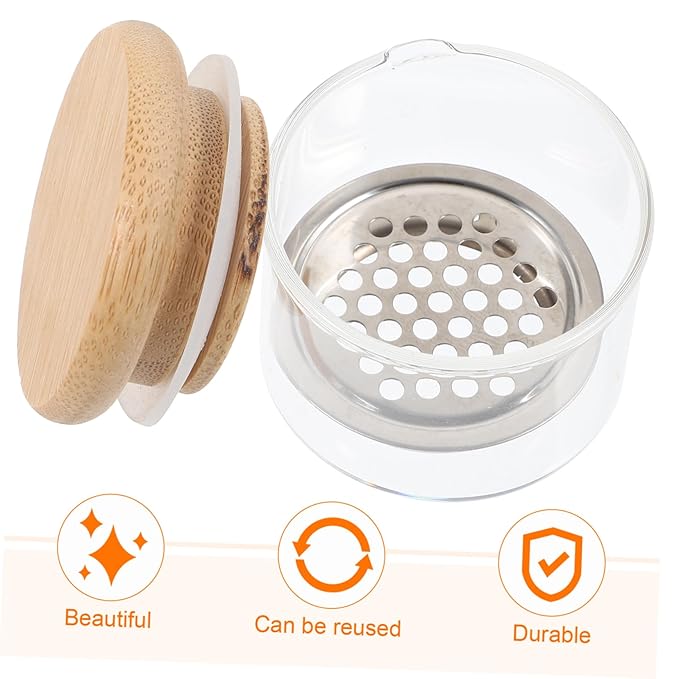Veemoon Nail Soaking Bowl Glass Nail Dish Cup French Manicure Gel Polish Holder